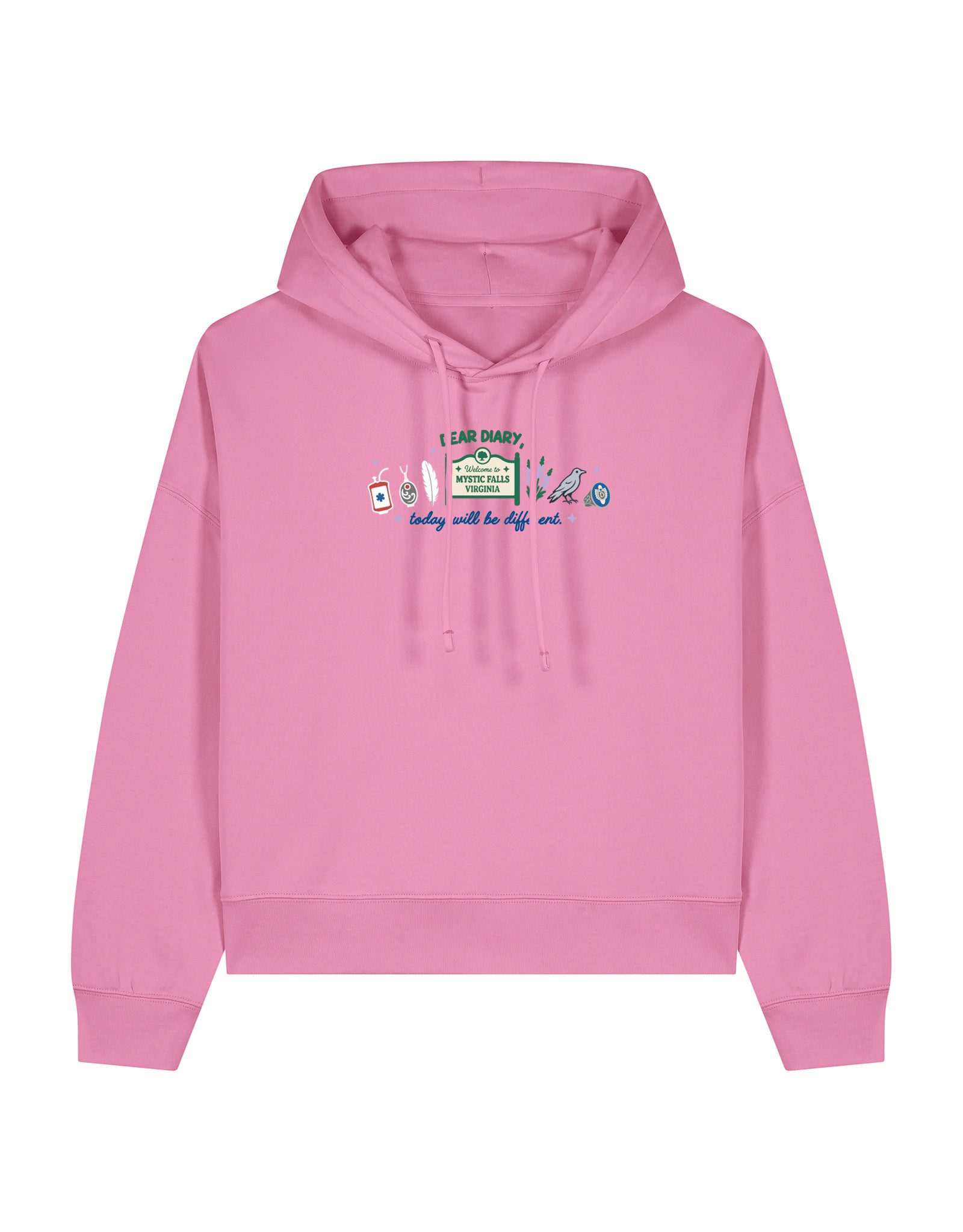 Mystic Embroidered Boxy Organic Cotton Hoodie