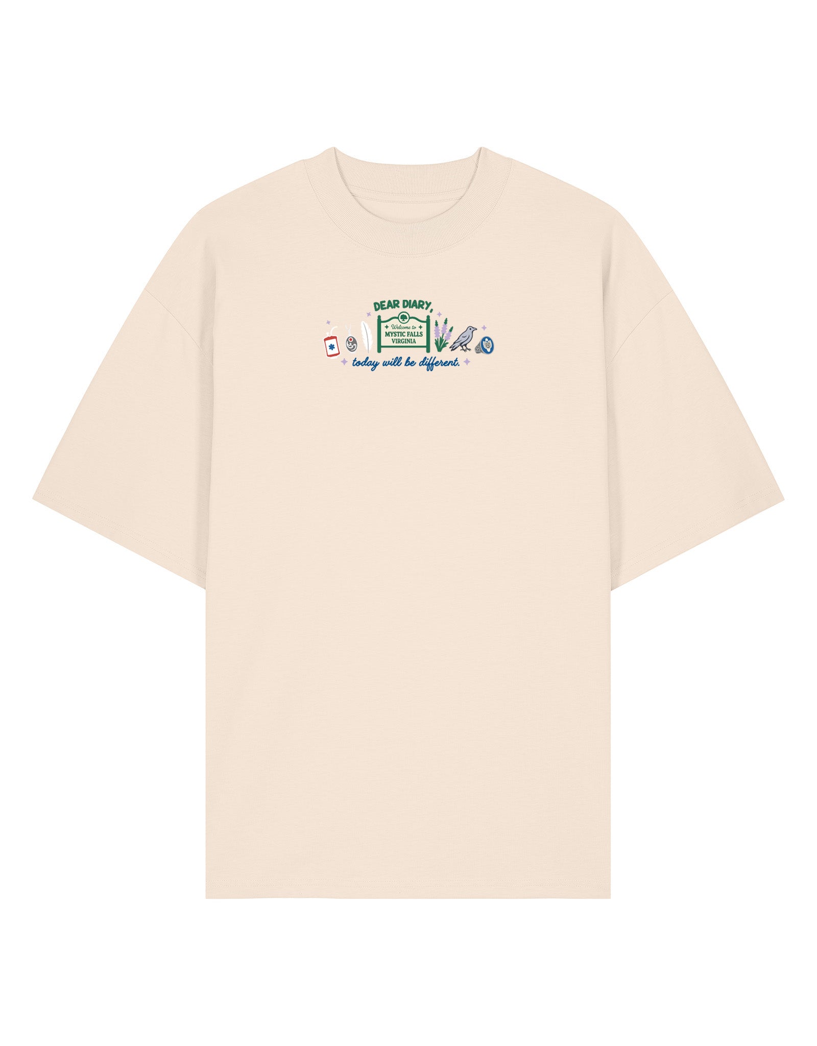 Mystic Embroidered Oversized Organic Cotton Tee