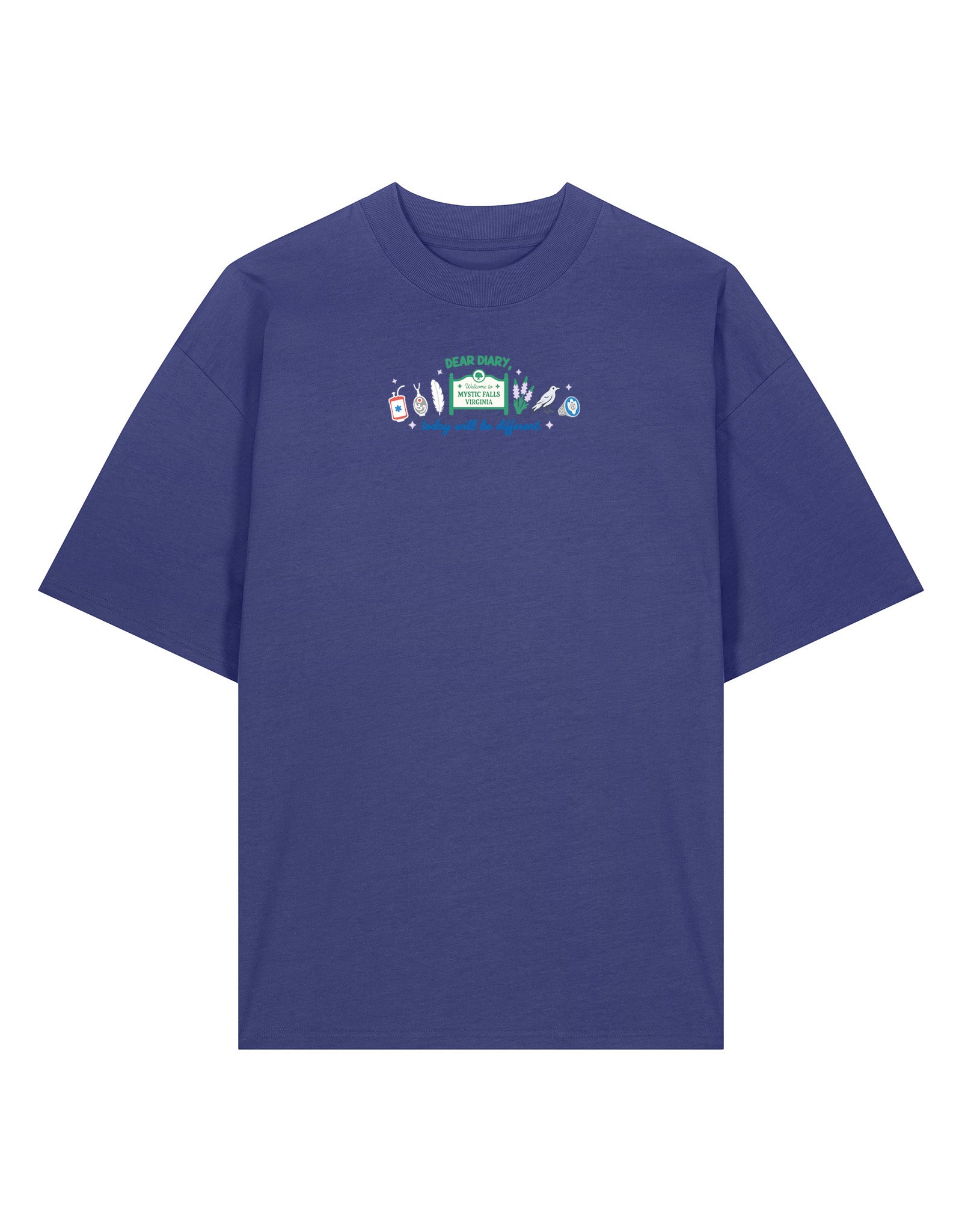 Mystic Embroidered Oversized Organic Cotton Tee