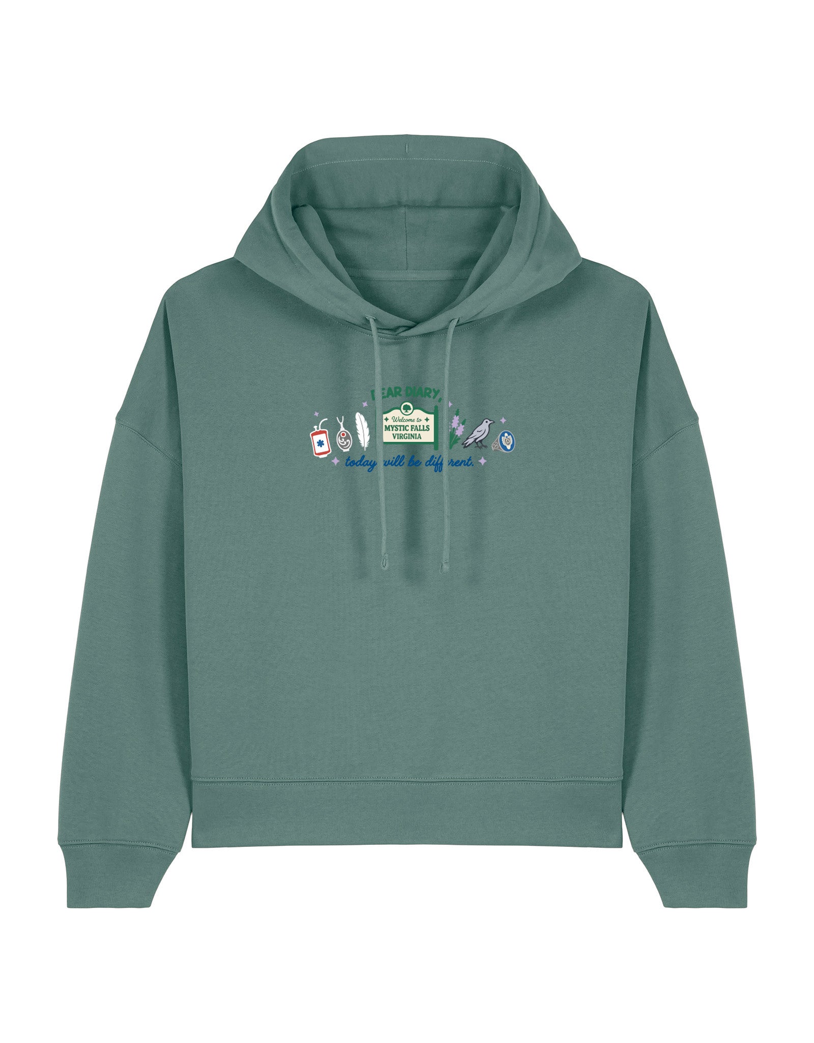 Mystic Embroidered Boxy Organic Cotton Hoodie