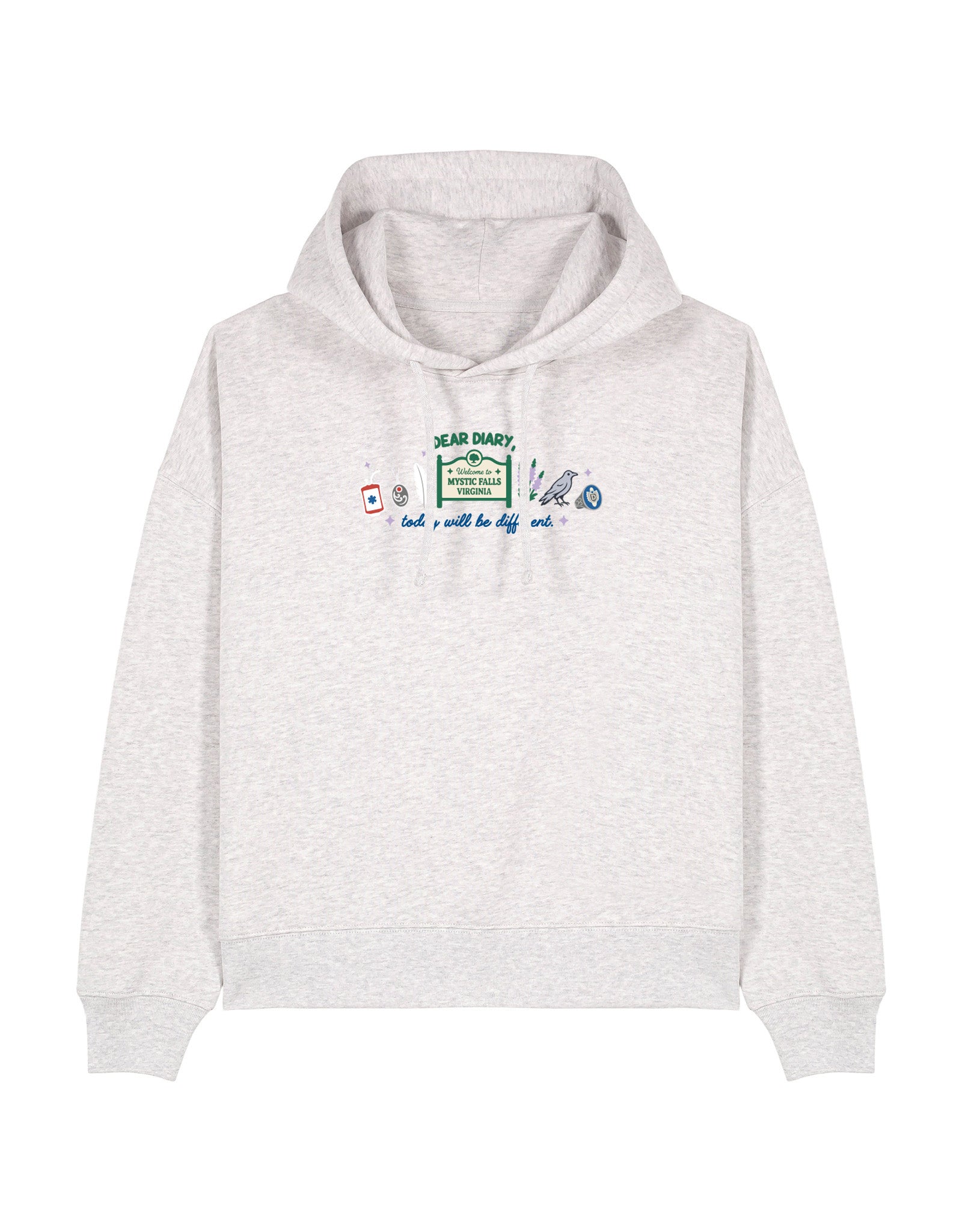 Mystic Embroidered Boxy Organic Cotton Hoodie