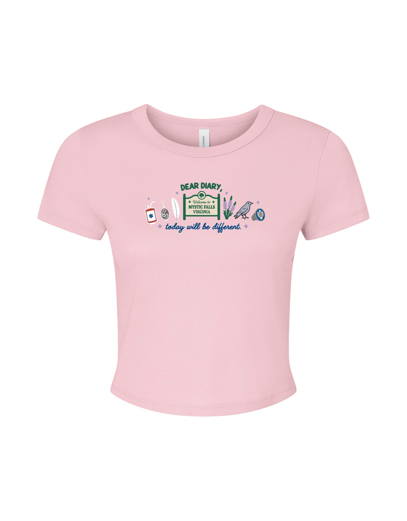 Mystic Embroidered Micro Rib Baby Tee