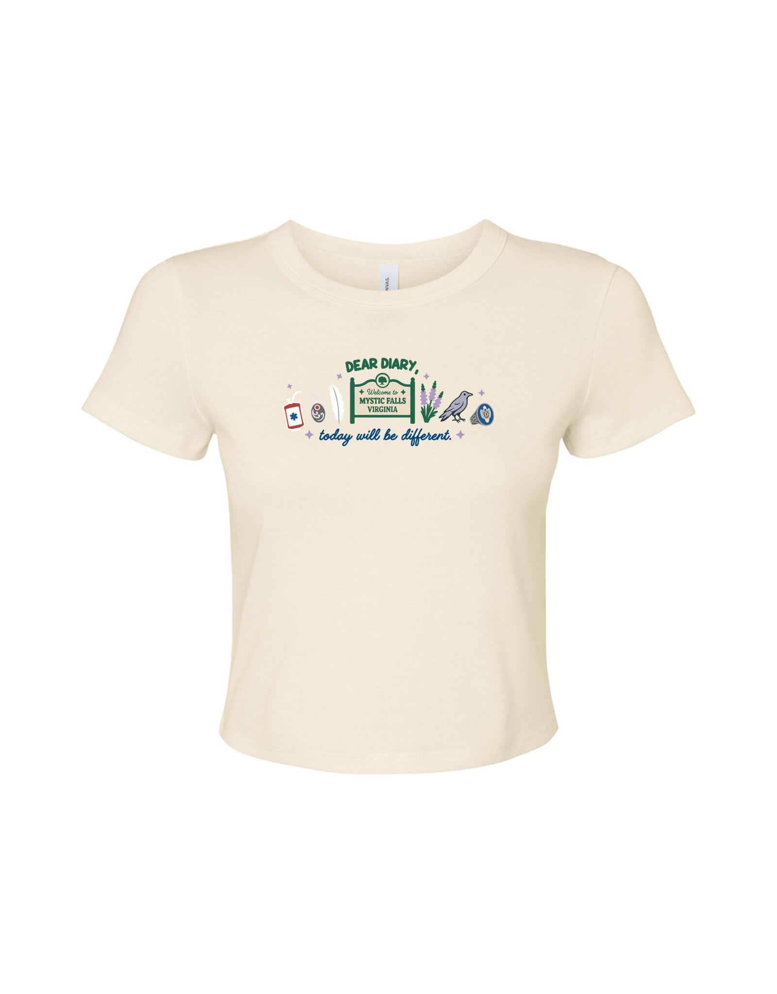 Mystic Embroidered Micro Rib Baby Tee