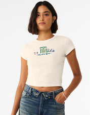 Mystic Embroidered Micro Rib Baby Tee