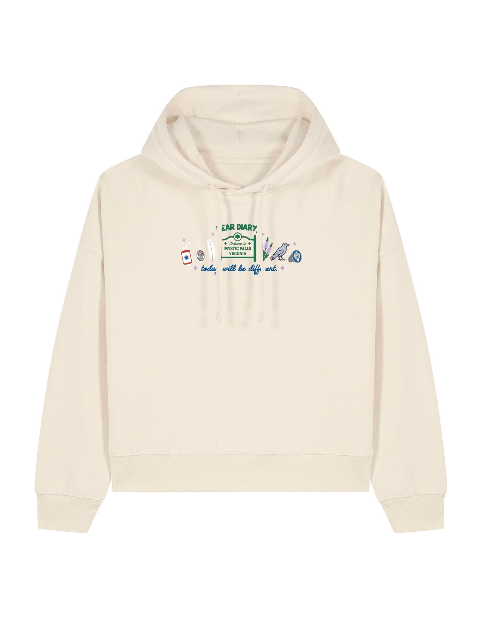Mystic Embroidered Boxy Organic Cotton Hoodie