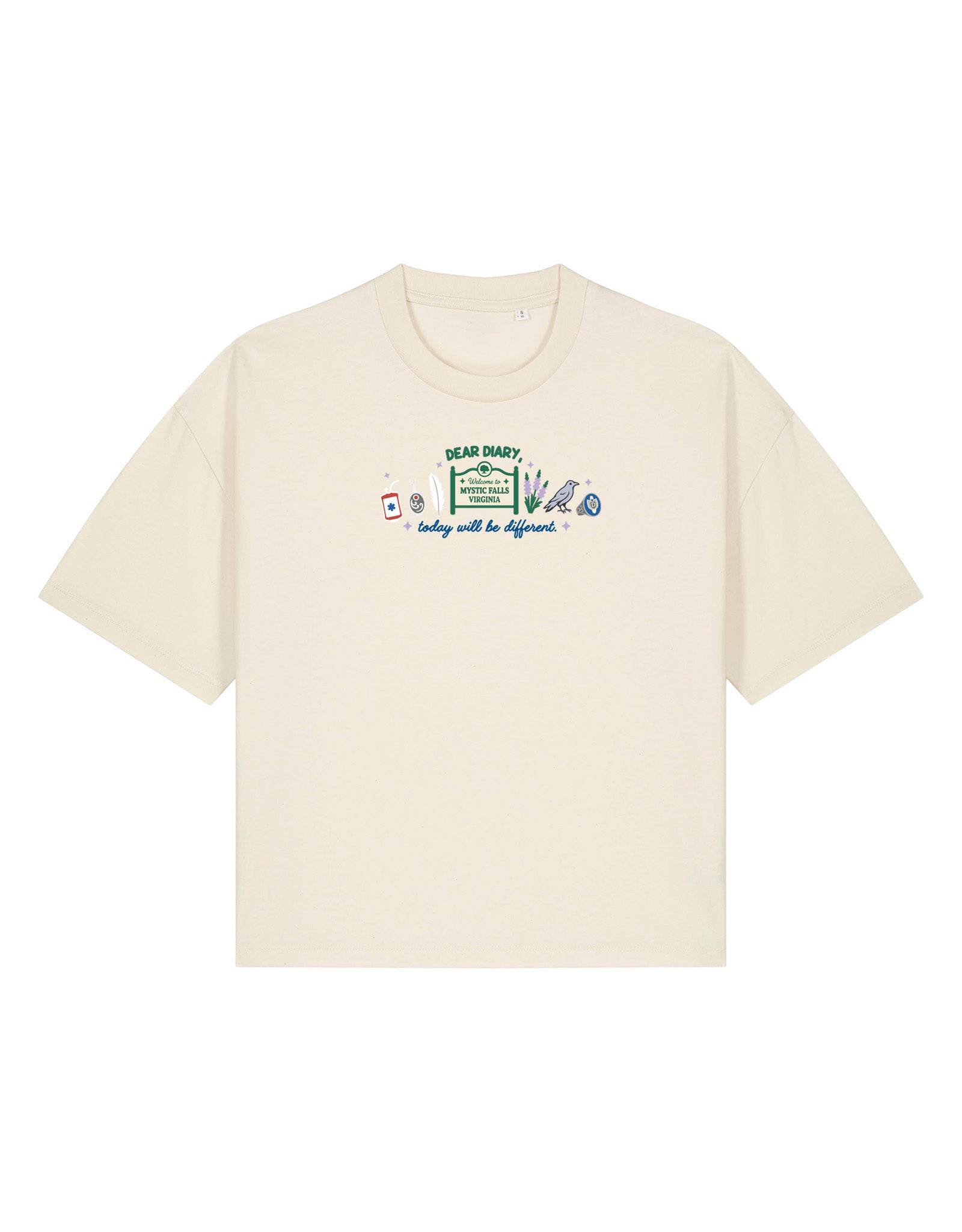 Mystic Embroidered Boxy Organic Cotton Tee