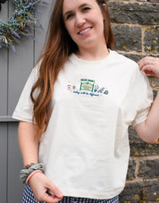 Mystic Embroidered Boxy Organic Cotton Tee