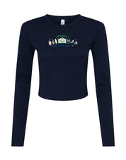Mystic Embroidered Micro Rib Long Sleeved Tee