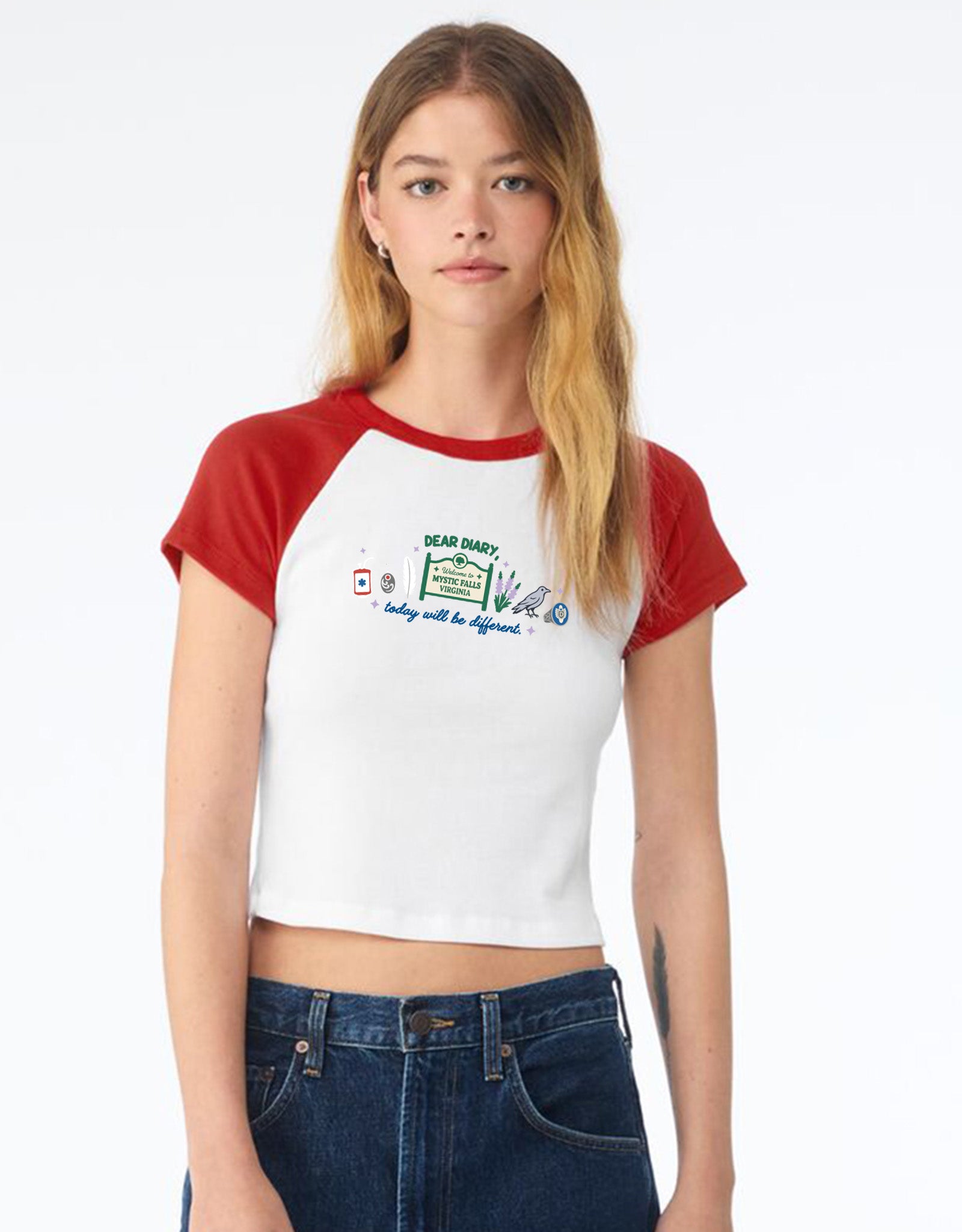 Mystic Embroidered Micro Rib Baby Tee