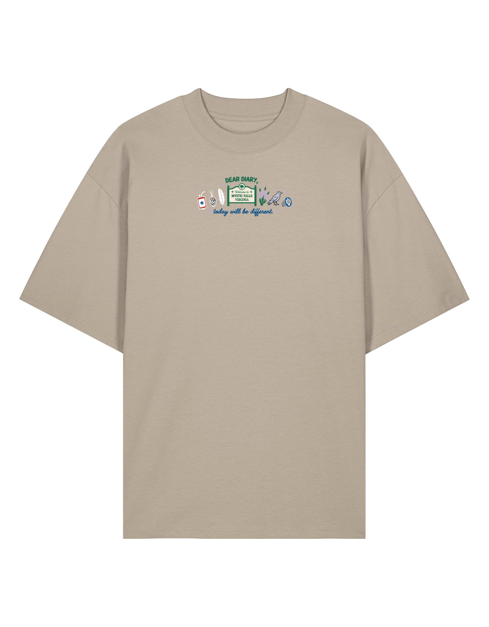 Mystic Embroidered Oversized Organic Cotton Tee