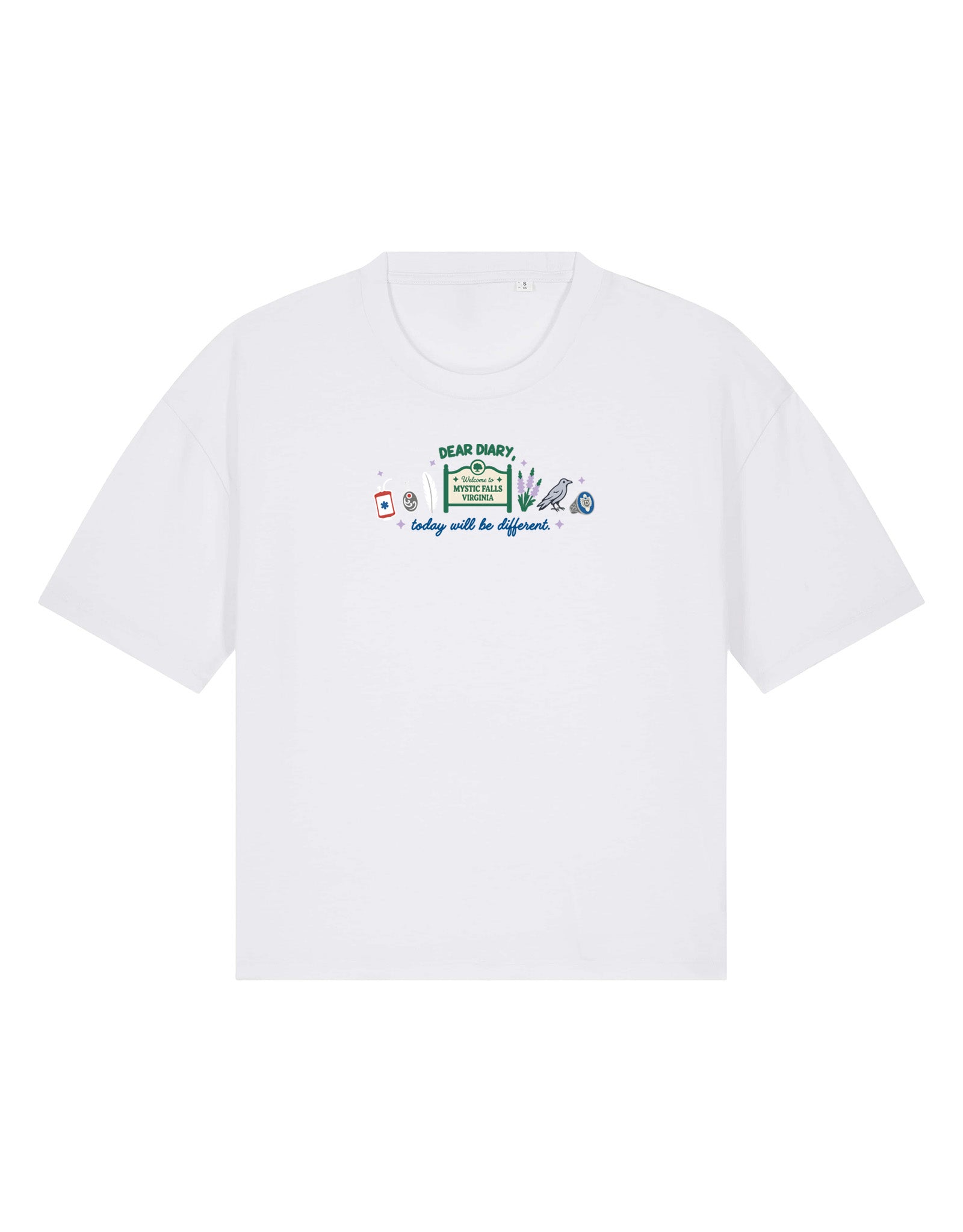 Mystic Embroidered Boxy Organic Cotton Tee