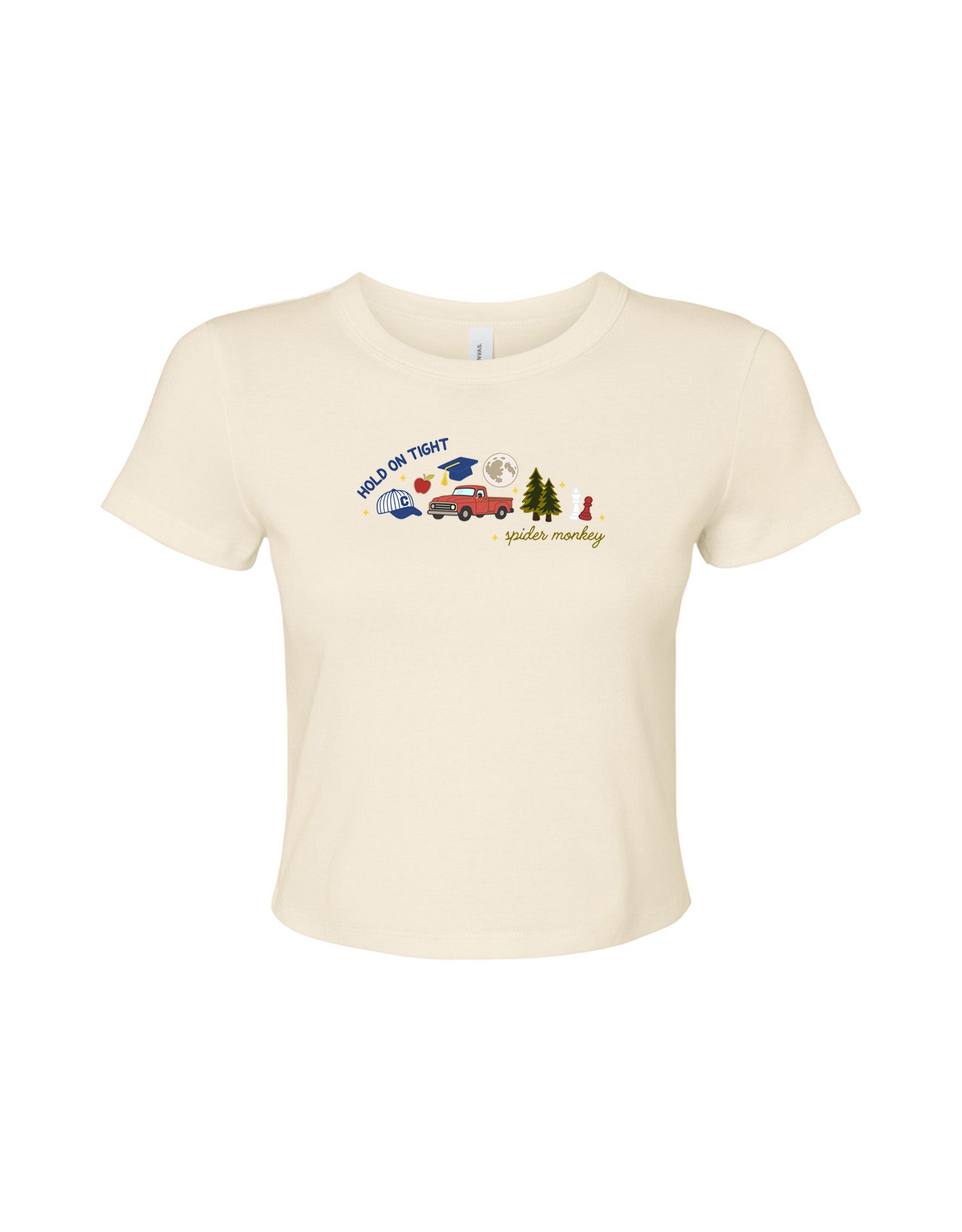 Forks Embroidered Micro Rib Baby Tee