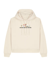 Up Embroidered Boxy Organic Cotton Hoodie