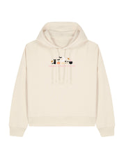 Sabrina Embroidered Boxy Organic Cotton Hoodie