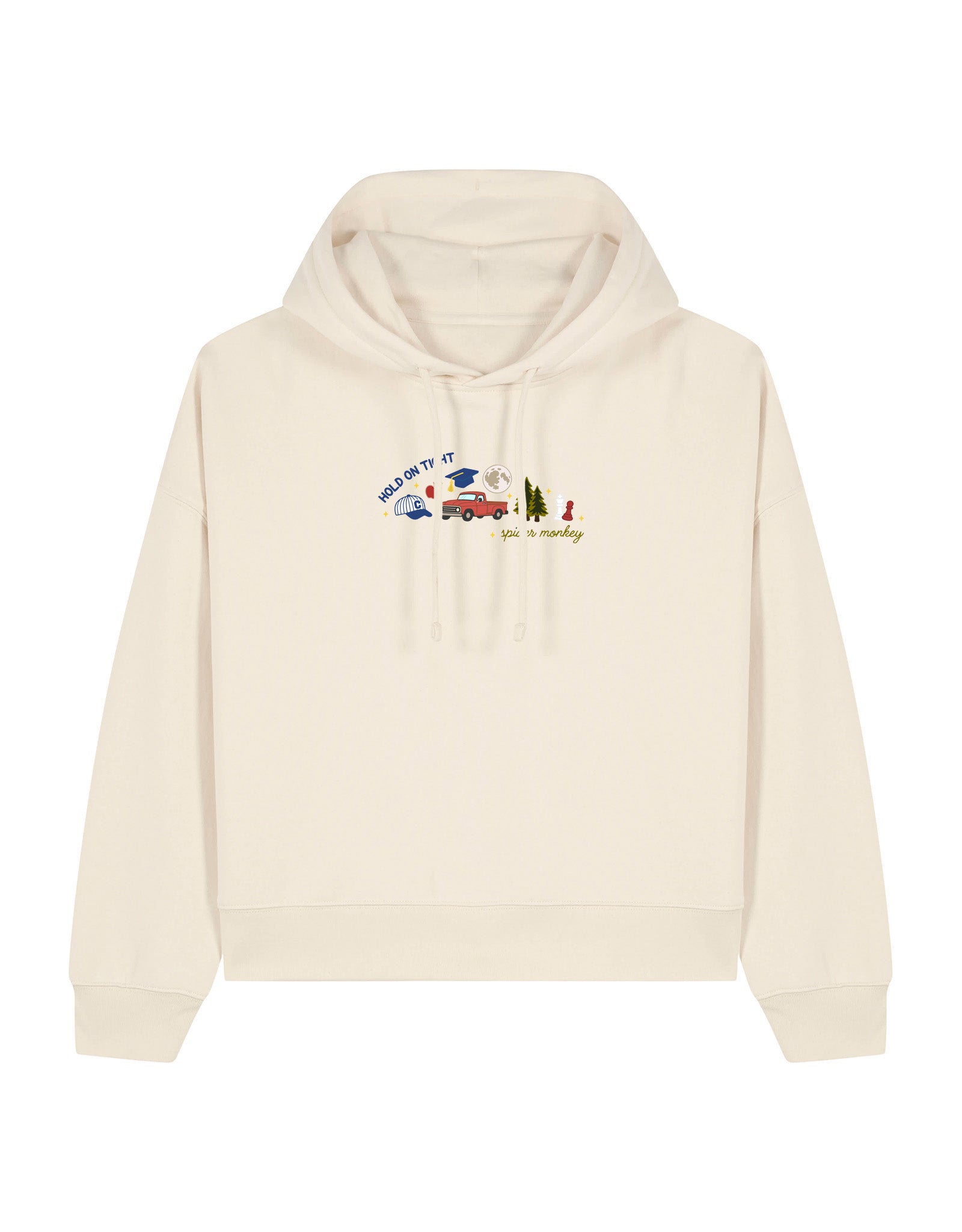 Forks Embroidered Boxy Organic Cotton Hoodie