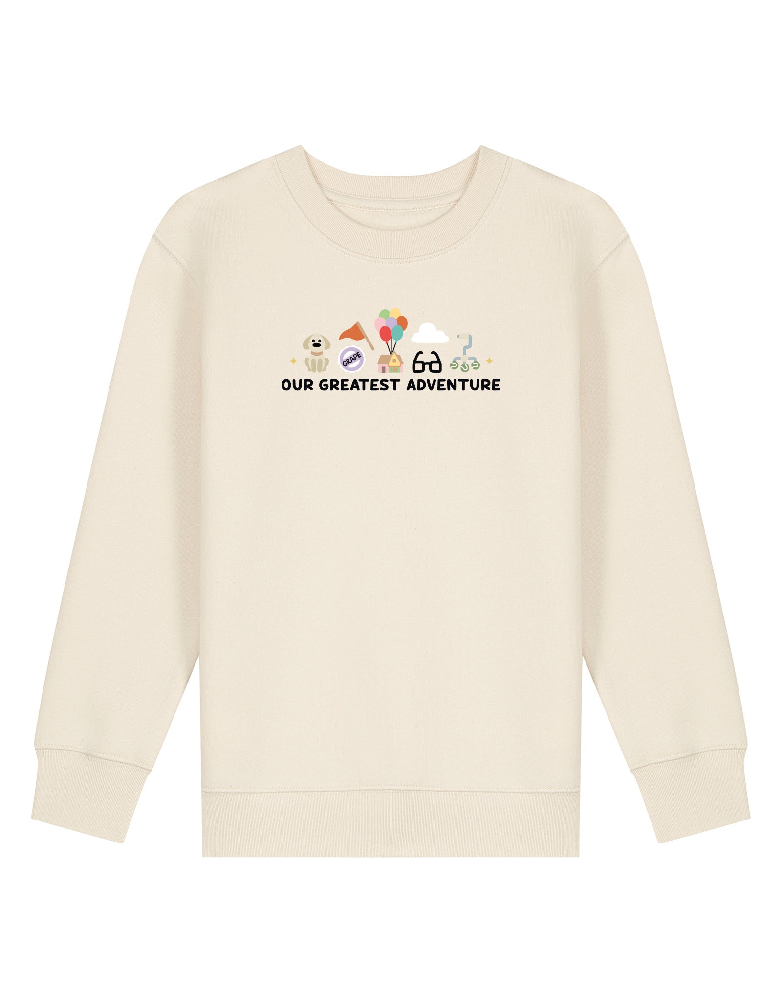 Up Embroidered Organic Cotton Childrens Sweatshirt