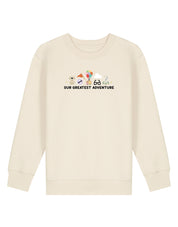 Up Embroidered Organic Cotton Childrens Sweatshirt