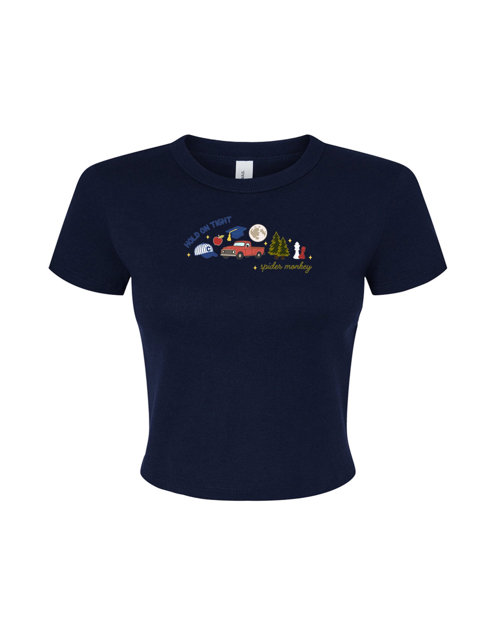Forks Embroidered Micro Rib Baby Tee