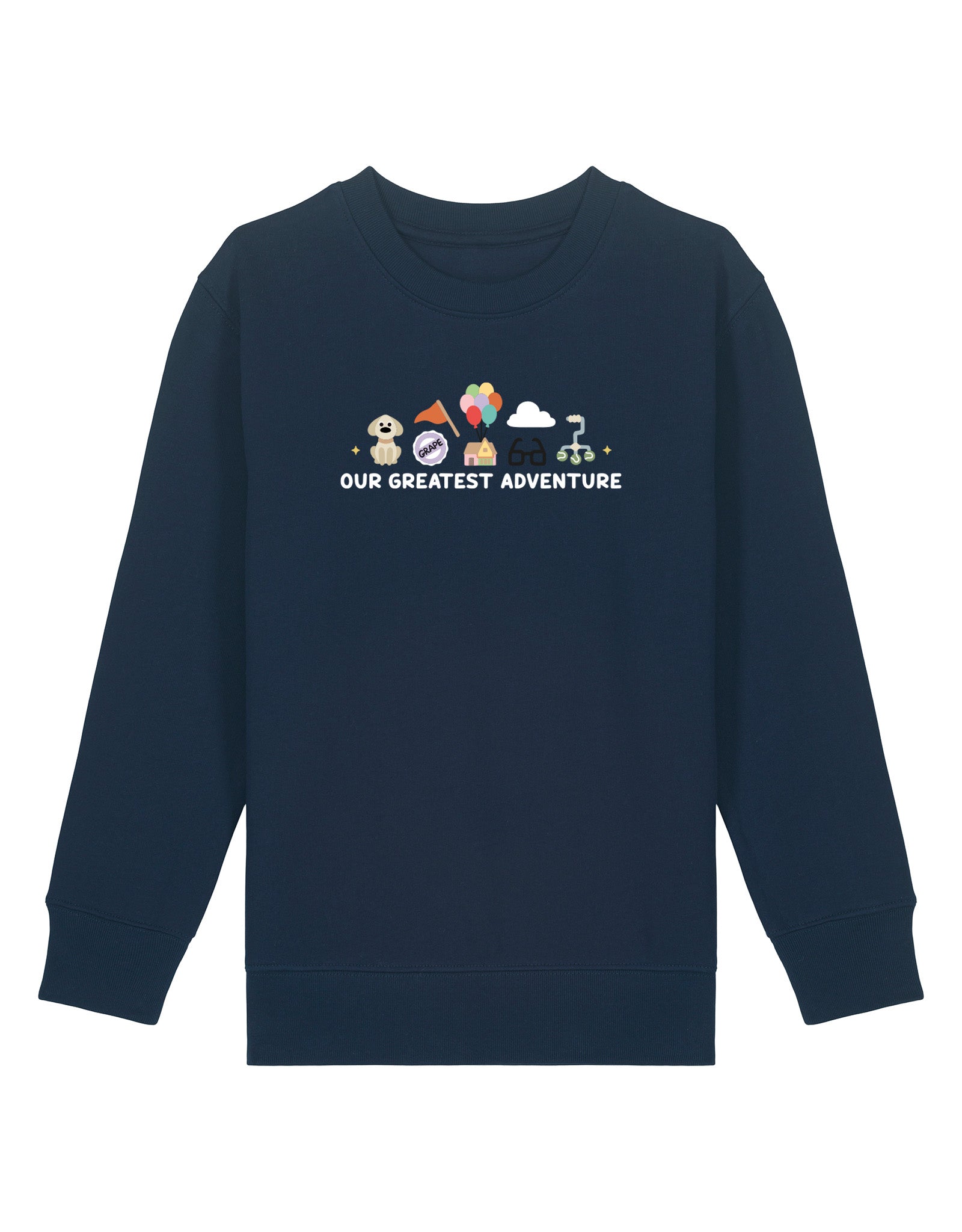 Up Embroidered Organic Cotton Childrens Sweatshirt