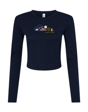 Forks Embroidered Micro Rib Long Sleeved Tee