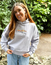 One Chapter At A Time Embroidered Boxy Organic Cotton Hoodie