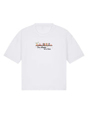 One Chapter At A Time Embroidered Boxy Organic Cotton Tee