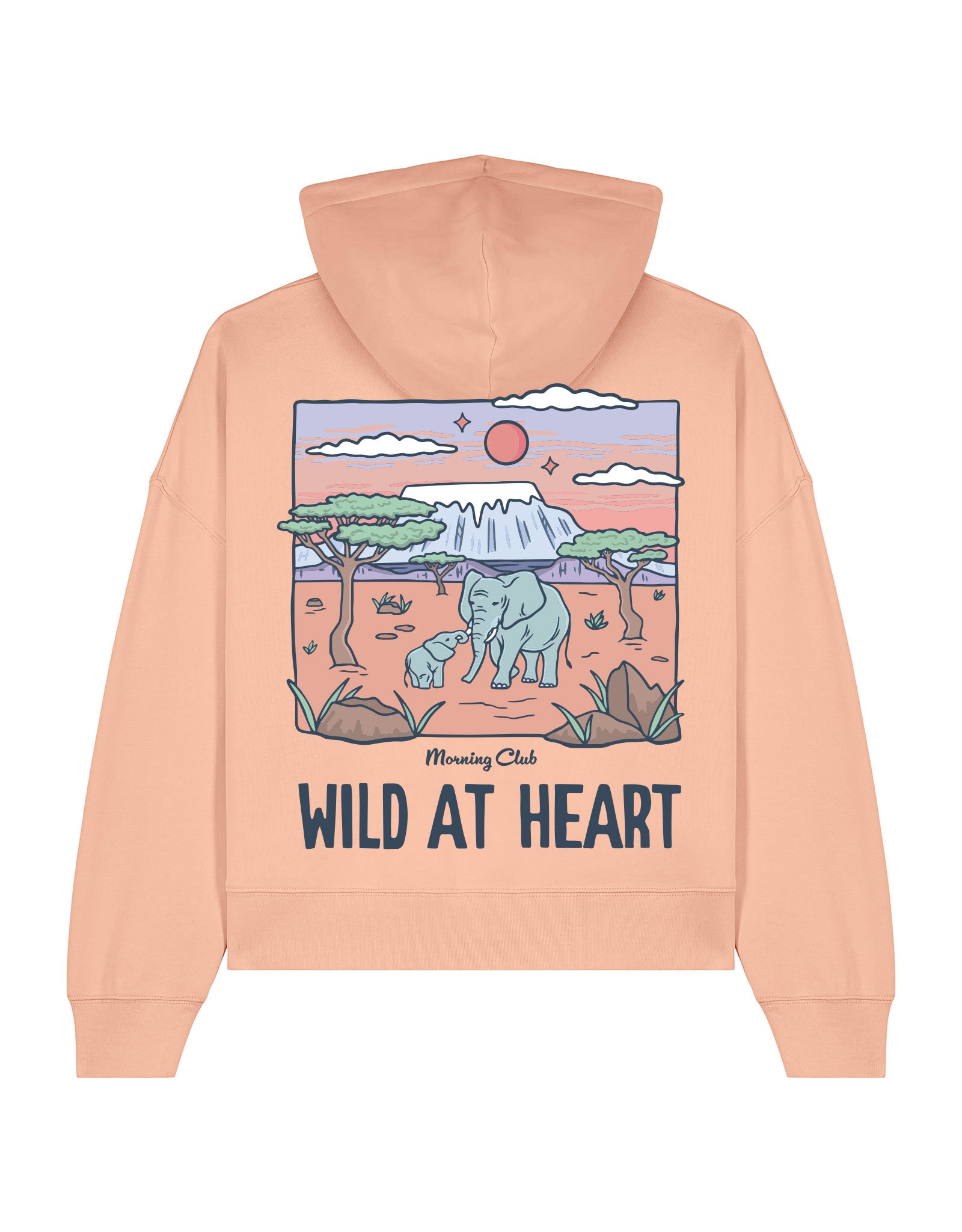 Wild At Heart Printed Boxy Organic Cotton Hoodie