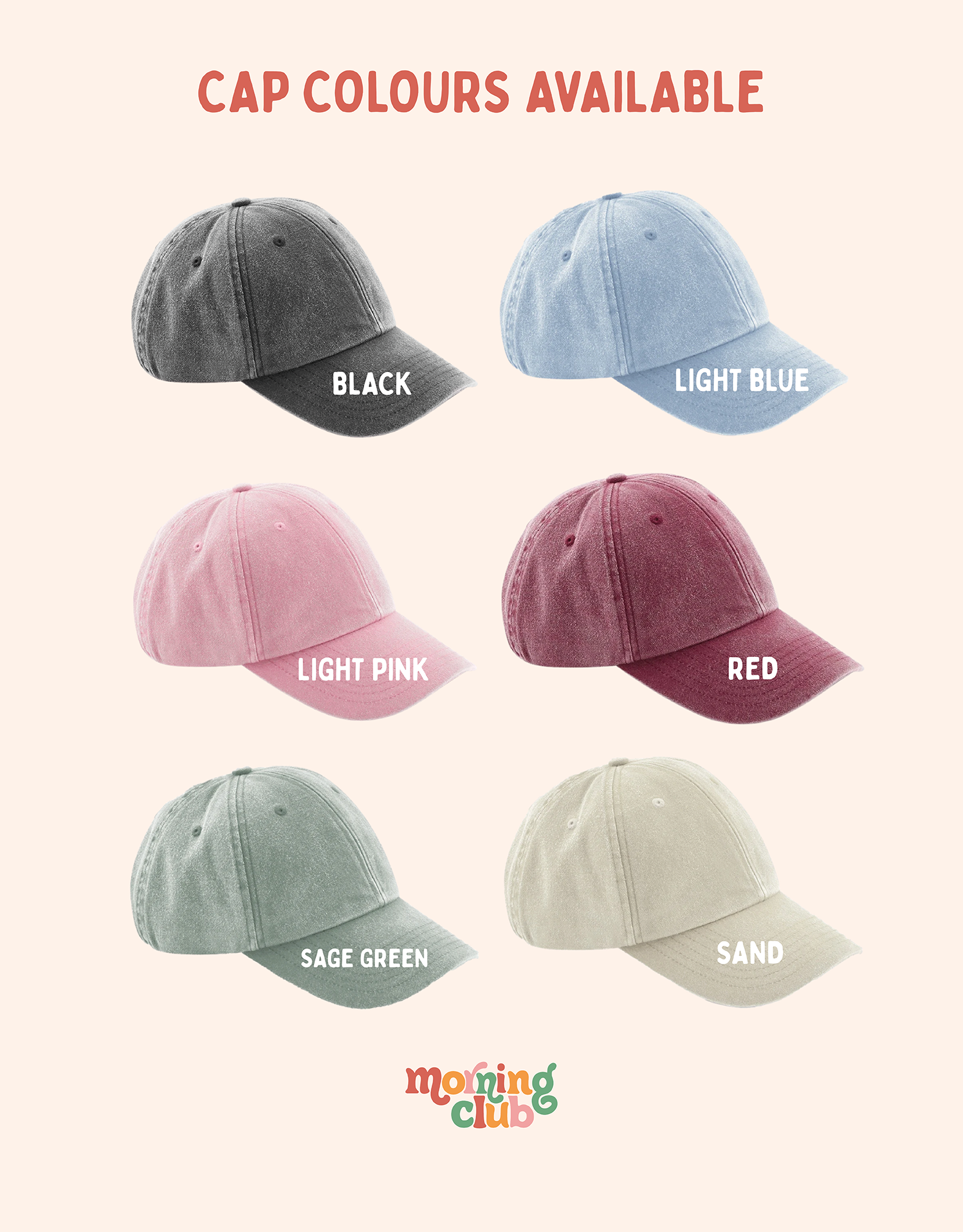 Personalised Embroidered Vintage Cap