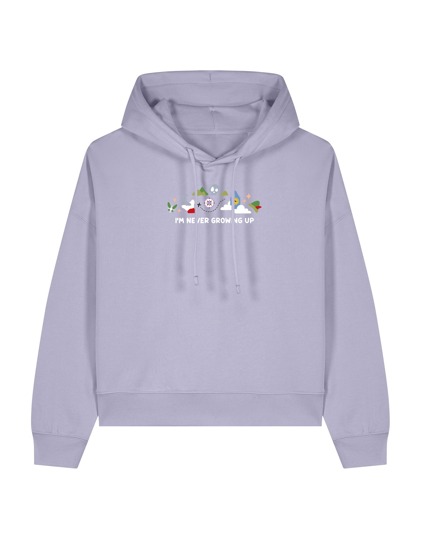Peter Pan Embroidered Boxy Organic Cotton Hoodie
