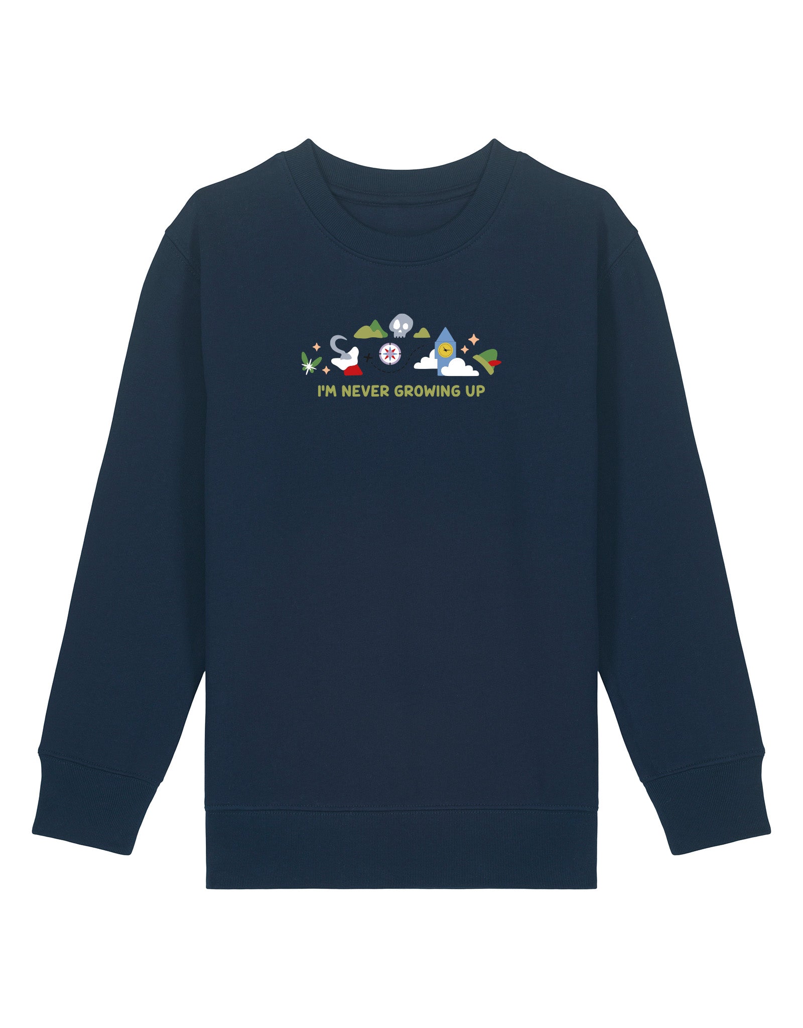 Peter Pan Embroidered Organic Cotton Childrens Sweatshirt