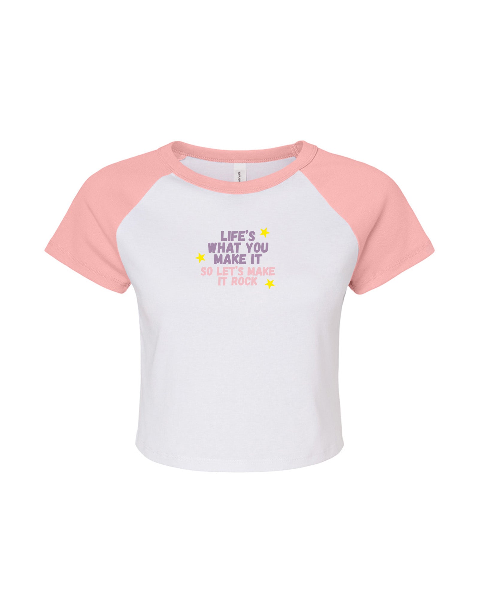 Hannah Lyrics Embroidered Micro Rib Raglan Baby Tee