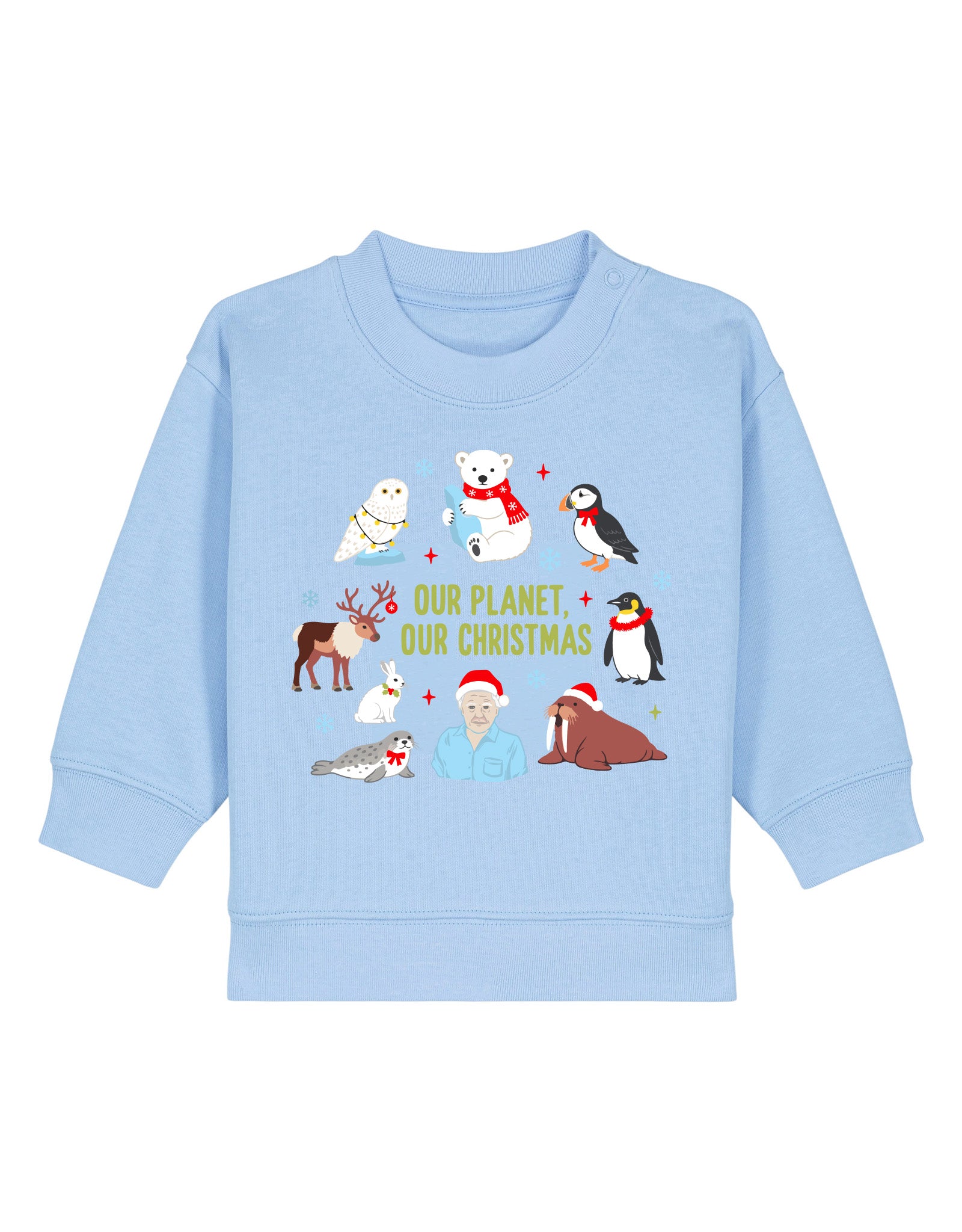 Our Planet Our Christmas Embroidered Baby Sweatshirt
