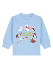 Our Planet Our Christmas Embroidered Baby Sweatshirt