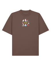 Our Planet Our Christmas Embroidered Oversized Organic Cotton Tee