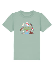 Our Planet Our Christmas Embroidered Organic Cotton Childrens T-Shirt