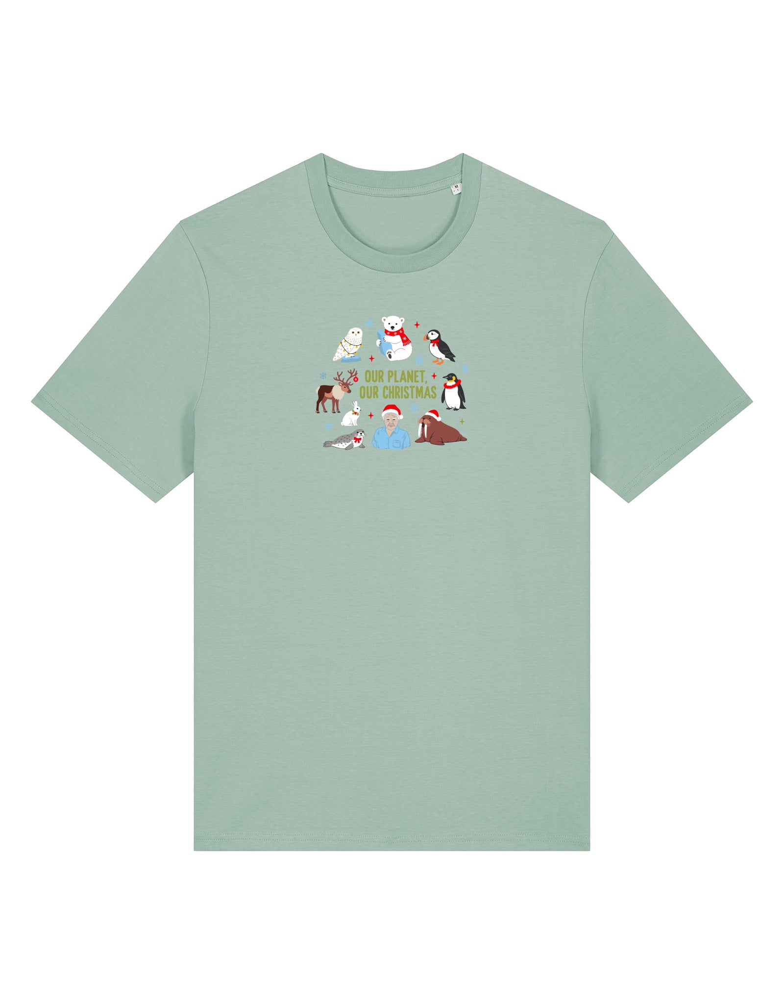 Our Planet Our Christmas Embroidered Organic Cotton T-Shirt