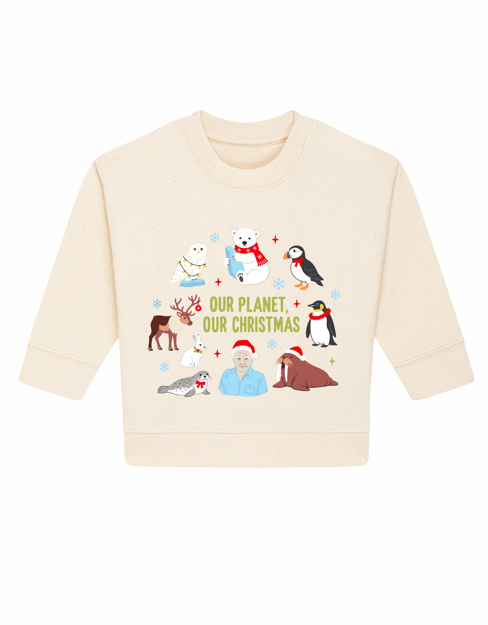 Our Planet Our Christmas Embroidered Baby Sweatshirt