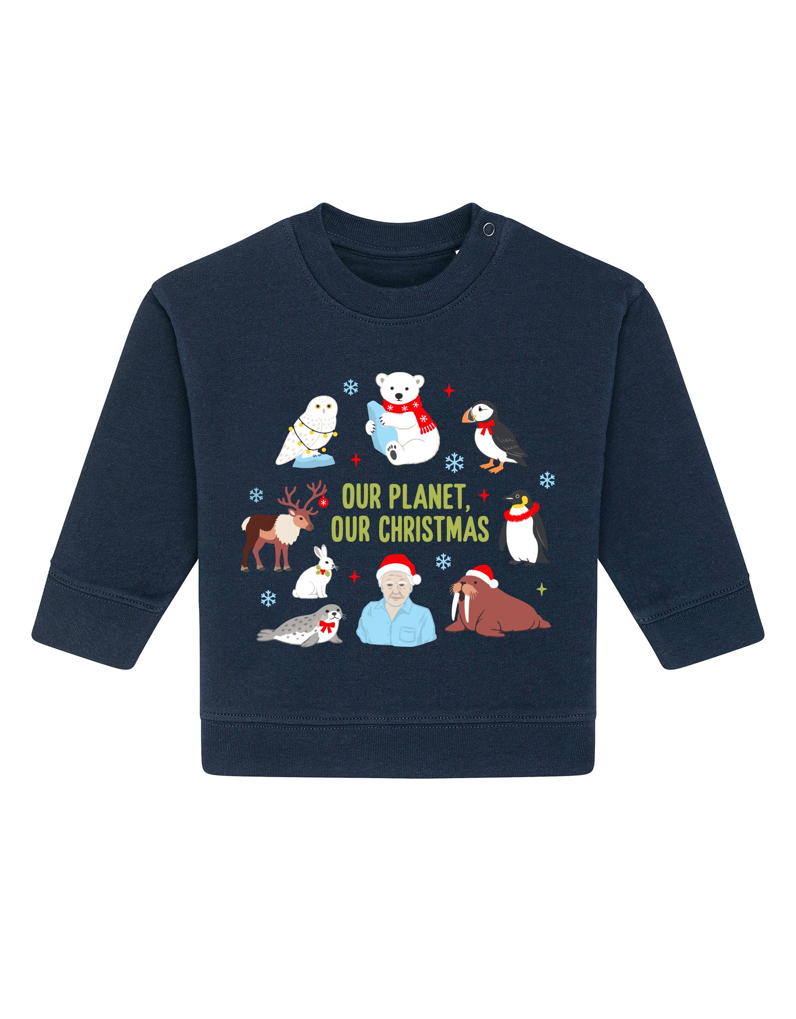 Our Planet Our Christmas Embroidered Baby Sweatshirt