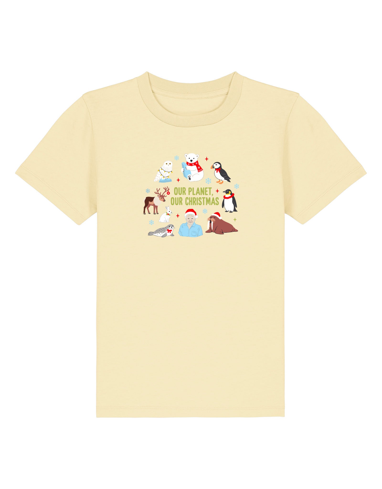 Our Planet Our Christmas Embroidered Organic Cotton Childrens T-Shirt