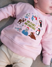 Our Planet Our Christmas Embroidered Baby Sweatshirt