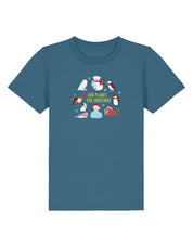Our Planet Our Christmas Embroidered Organic Cotton Childrens T-Shirt