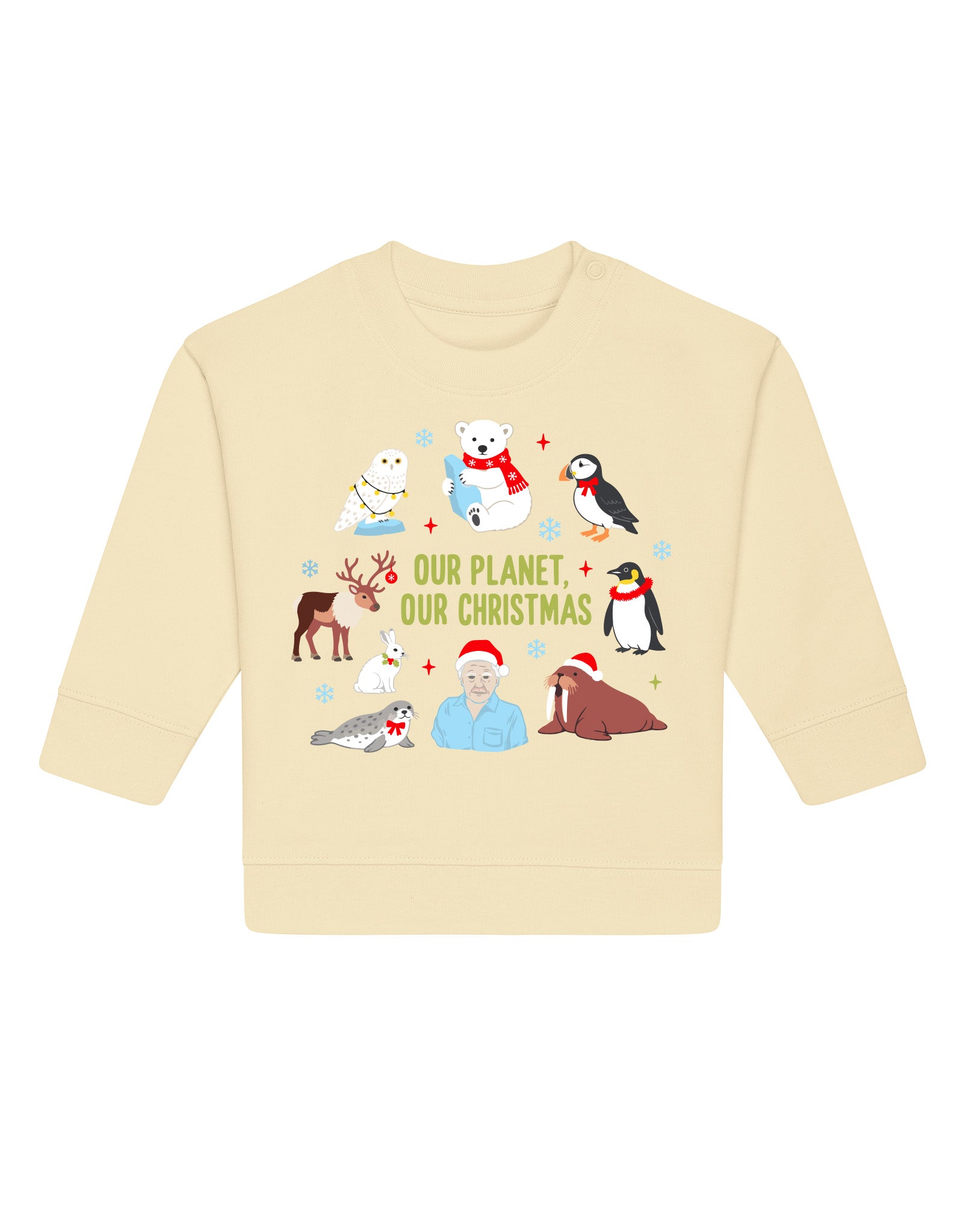 Our Planet Our Christmas Embroidered Baby Sweatshirt