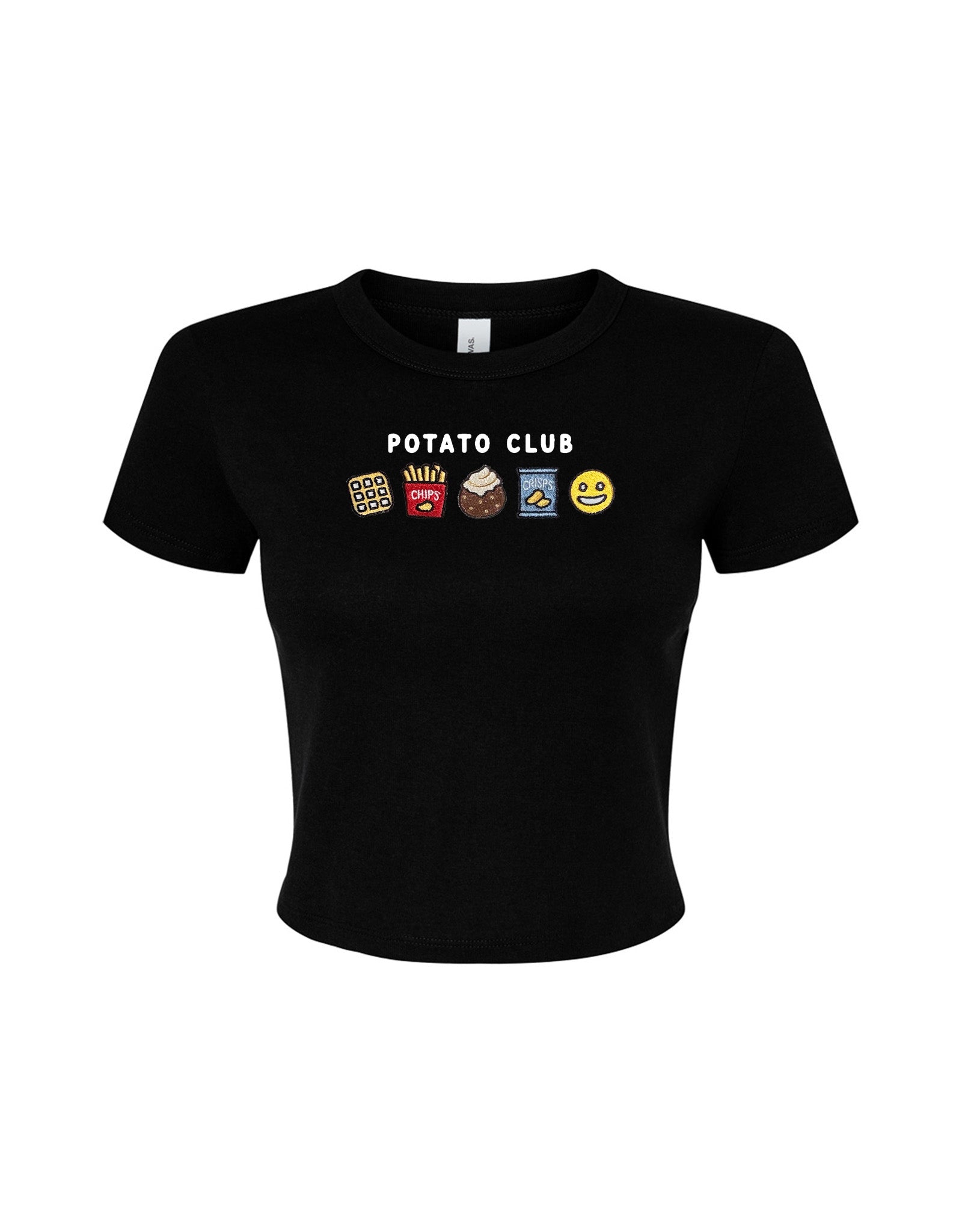 Potato Club Embroidered Micro Rib Baby Tee