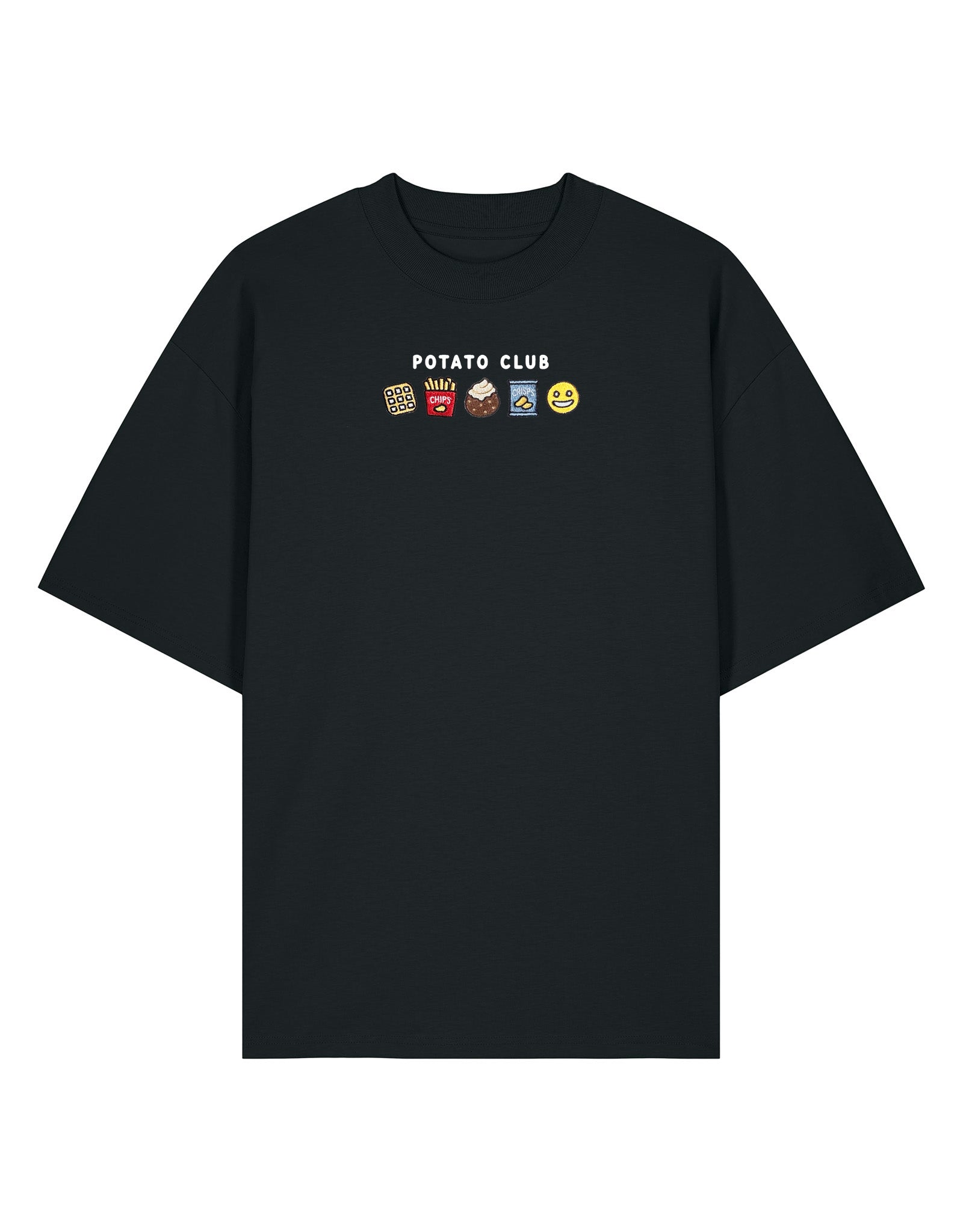 Potato Club Embroidered Oversized Organic Cotton Tee
