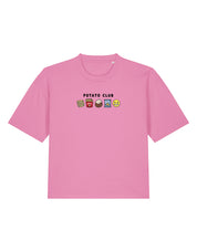 Potato Club Embroidered Boxy Organic Cotton Tee