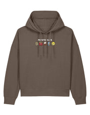 Potato Club Embroidered Boxy Organic Cotton Hoodie