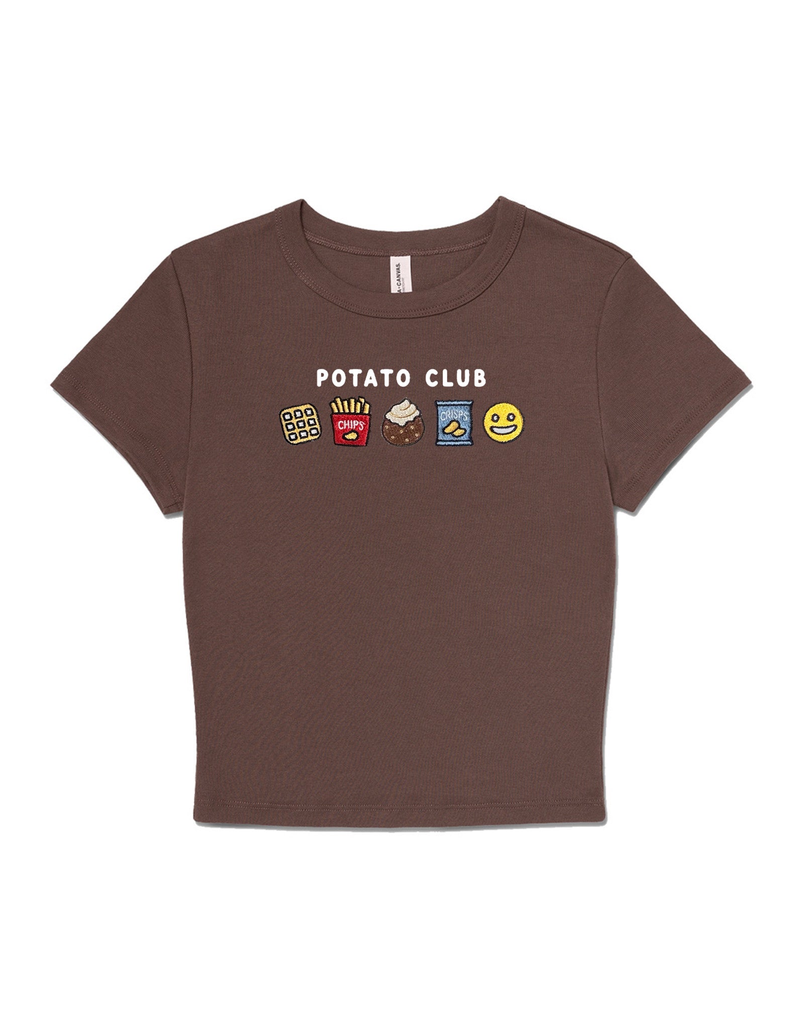 Potato Club Embroidered Micro Rib Baby Tee