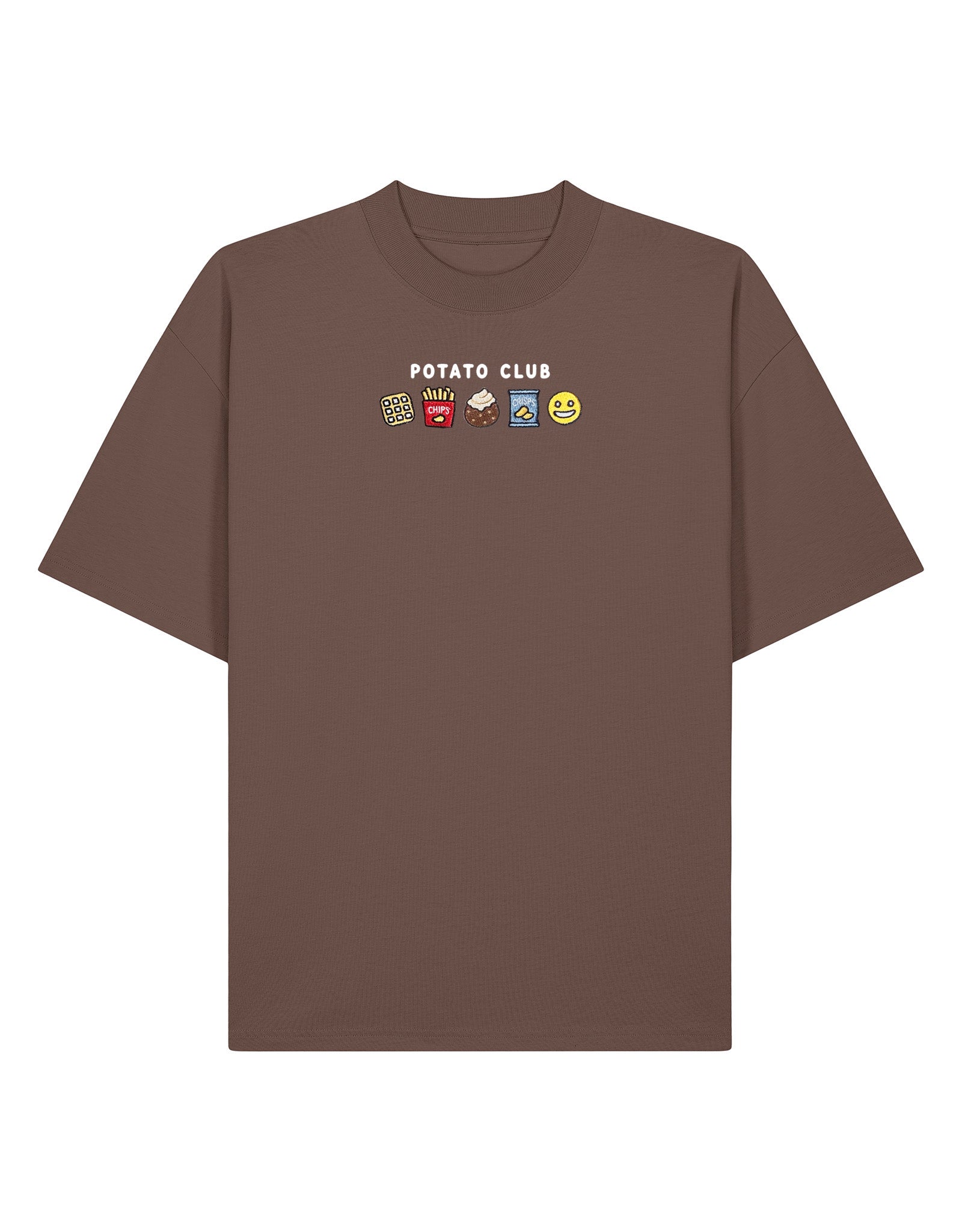 Potato Club Embroidered Oversized Organic Cotton Tee