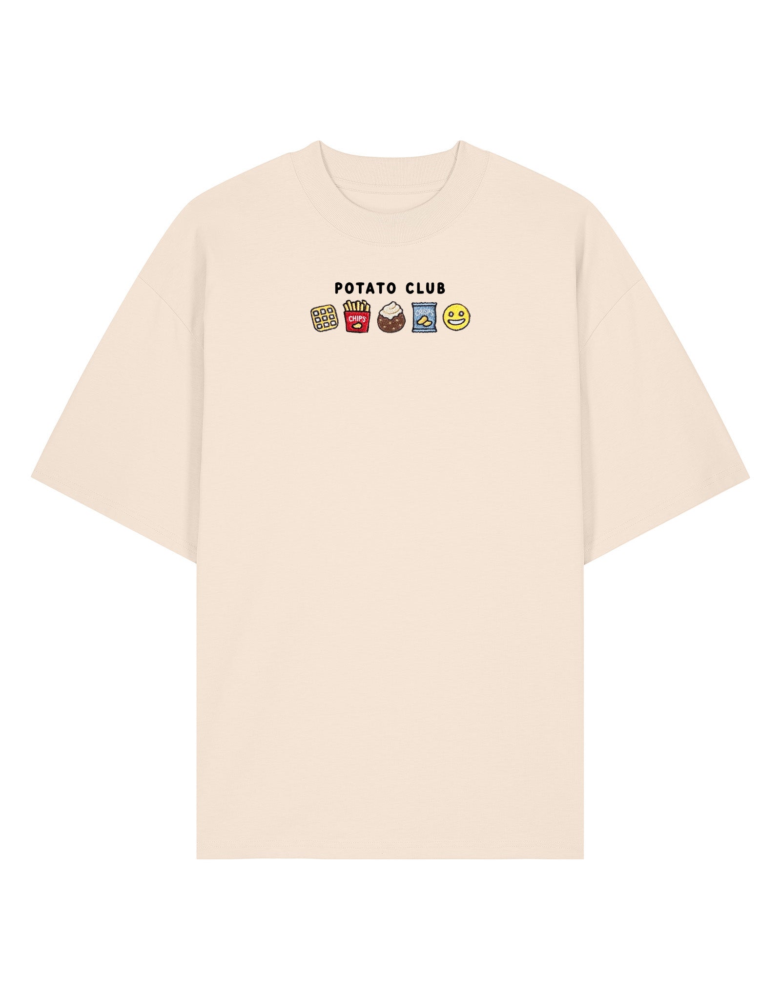 Potato Club Embroidered Oversized Organic Cotton Tee
