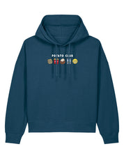 Potato Club Embroidered Boxy Organic Cotton Hoodie